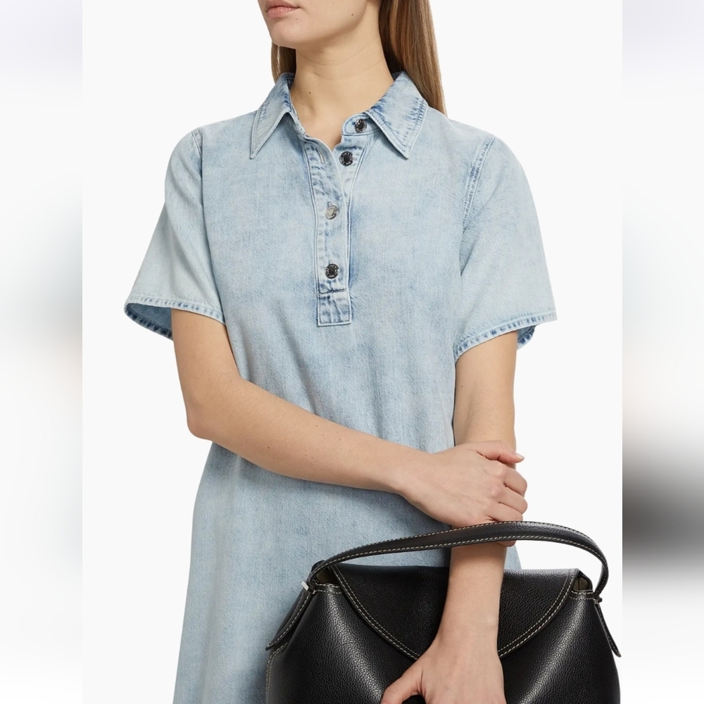 Rag & Bone NWTs Ultra Featherweight Jocelyn Denim Mini Shirtdress - Picture 3 of 8